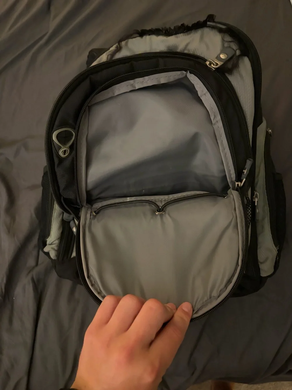 Dell Pro 15 Laptop Backpack Black Gray Computer Big Bag Travel School Padded